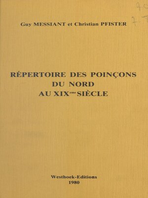 cover image of Répertoire des poinçons du Nord au 19e siècle